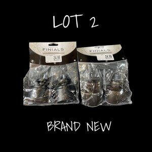 Cambria Premier Antique Bronze Lantern Finials Set - Brand New Home Decor